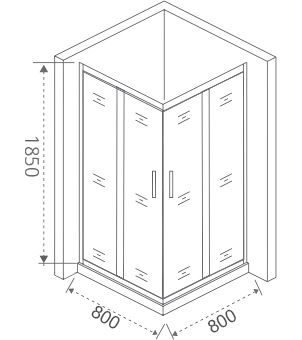 Душевой уголок Good Door Infinity CR-80-C-CH 80x80 ИН00014 - 5