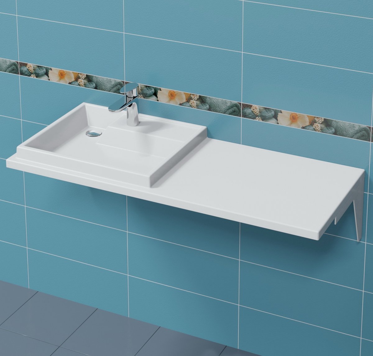 Раковина СанТа Юпитер 120 L, без кронштейнов 900124 - 1