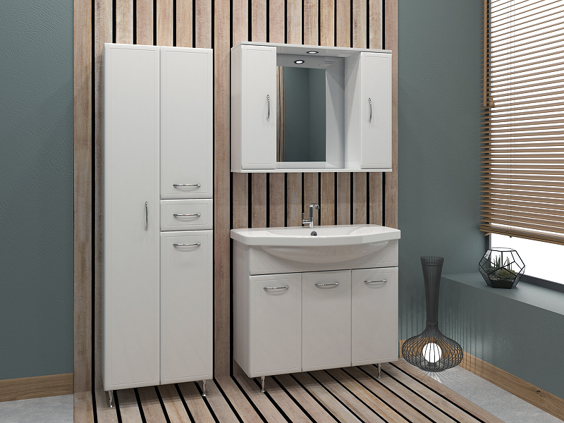 Шкаф пенал Stella Polar Концепт 54 белый SP-00000150 - 3