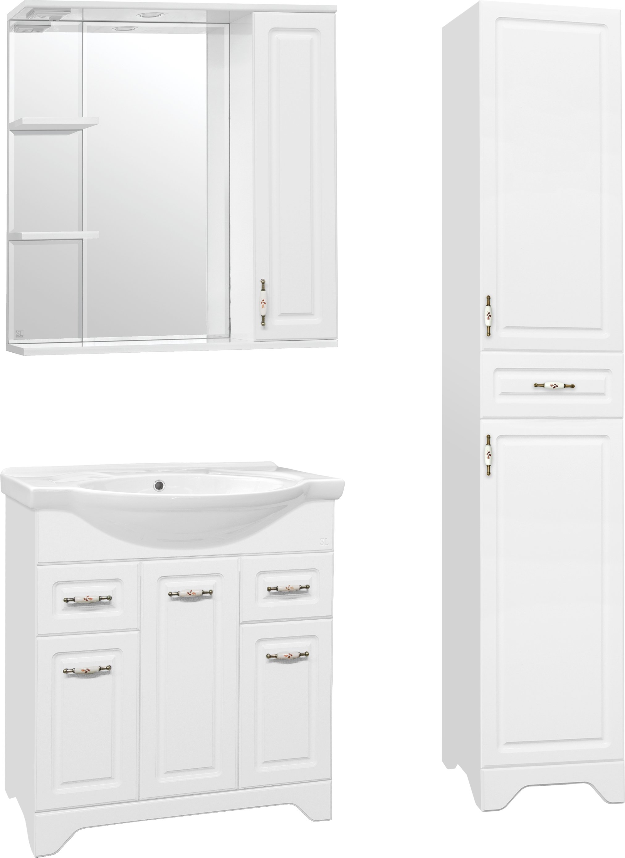 Зеркало-шкаф Style Line Олеандр-2 75 см  ЛС-00000051 - 2