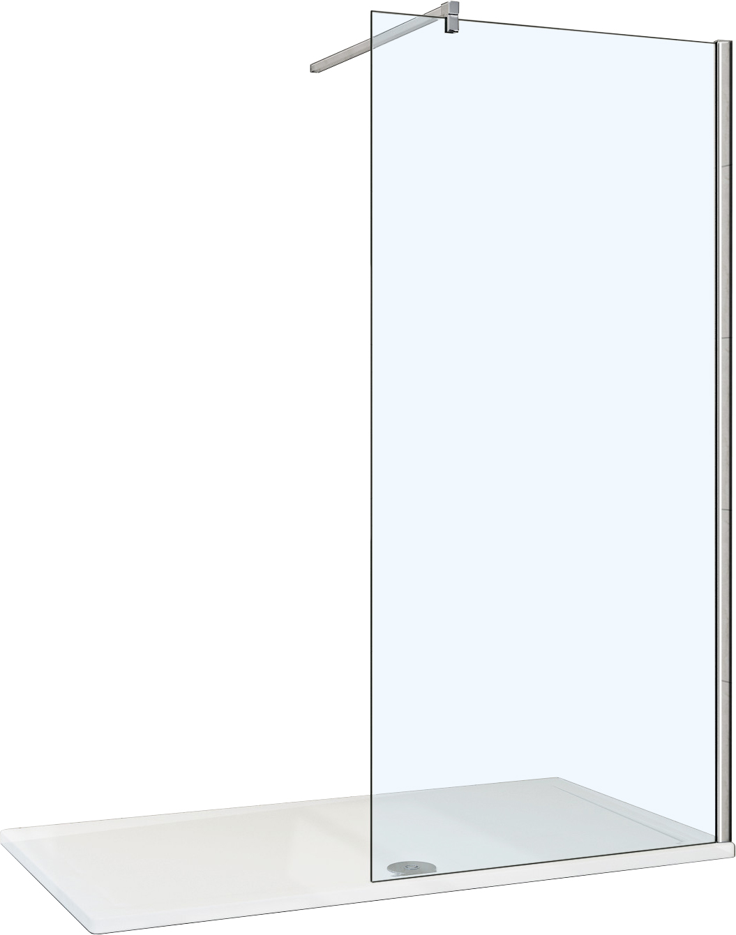 Душевая перегородка Weltwasser WW400 Walk-In 100G-1 100х185 хром  10000002939 - 0