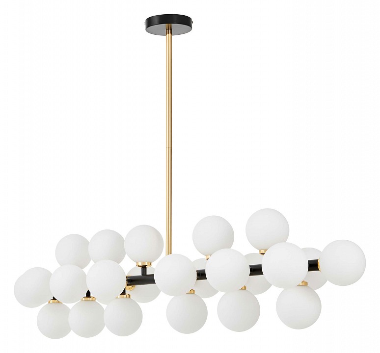 Люстра на штанге LUMINA DECO Marsiada LDP 6033-24 BK+GD - 1
