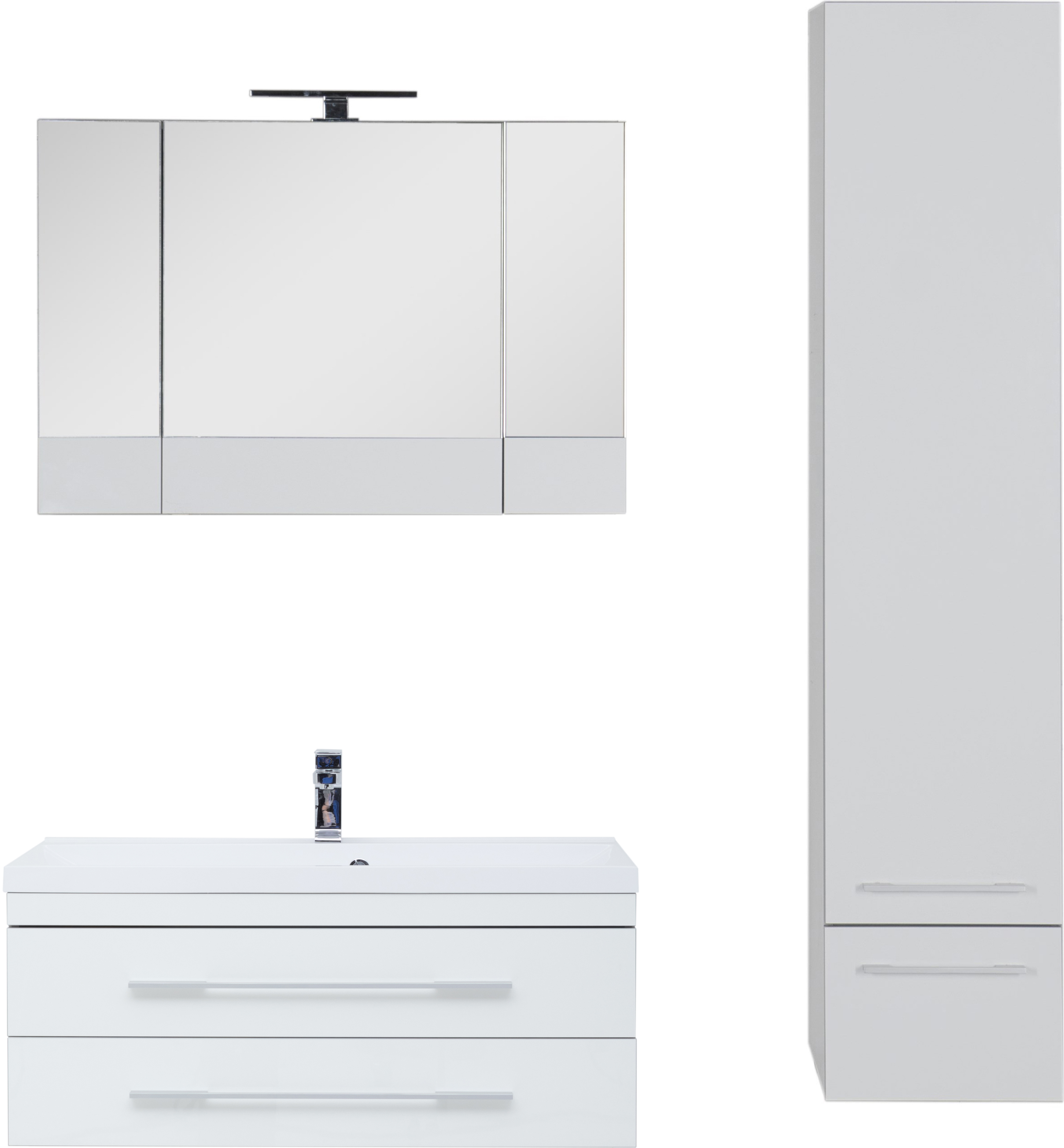 Мебель для ванной Aquanet Верона 100 подвесная белая - 0