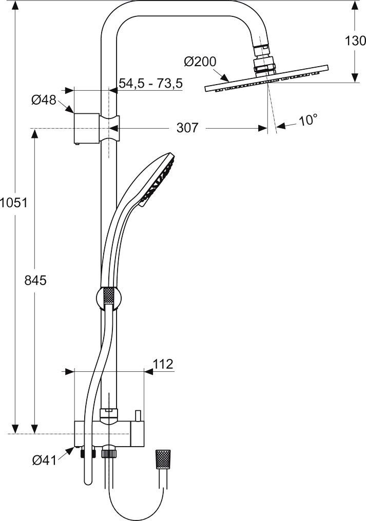 Душевая стойка Ideal Standard IdealDuo  A5691AA - 3
