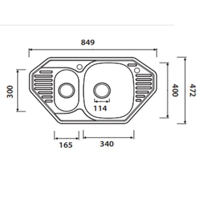 Мойка кухонная Kaiser KSS-8547 - 1