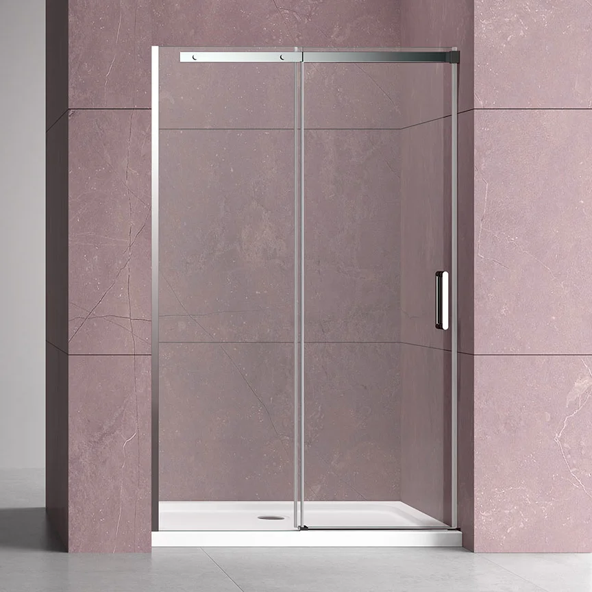 Душевая дверь в нишу Vincea Dice 130х200 профиль хром стекло прозрачное VDS-4D130CL - 0