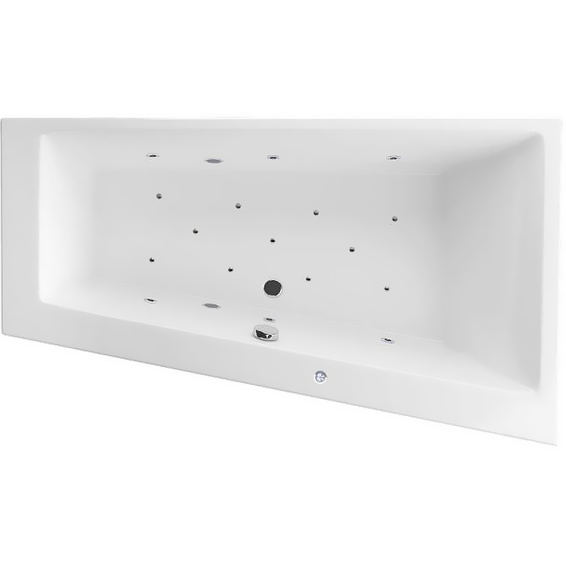 Акриловая ванна Excellent Sfera 170х100 правая белая с гидромассажем WAEX.SFP17.RELAX.CR - 0