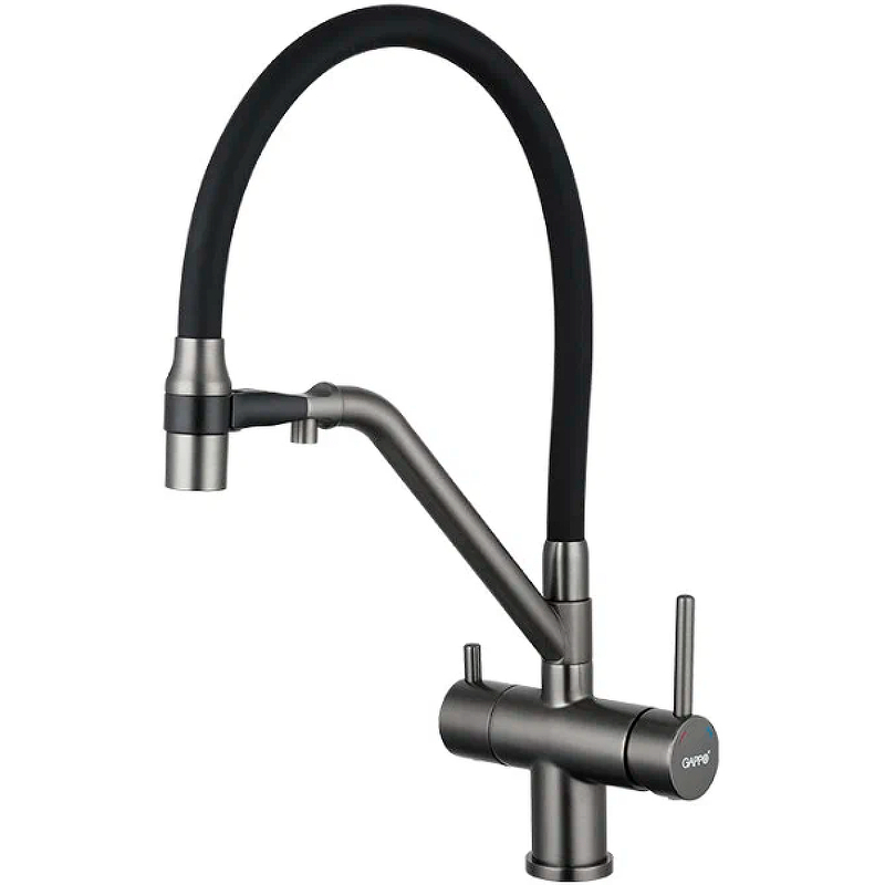 Смеситель для кухни Gappo с черный изливом G4398-89 - 0