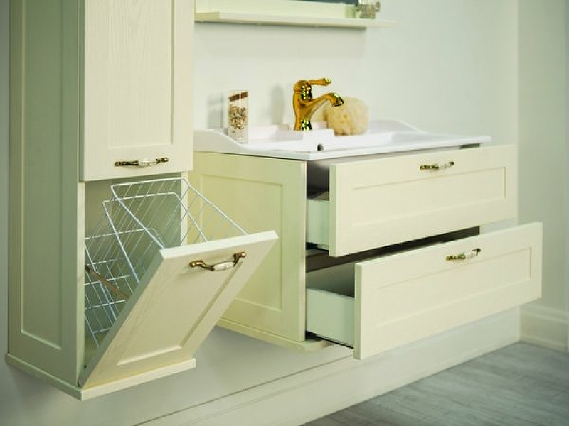 Комплект мебели подвесной Aquaton Леон 80 бежевый - 1