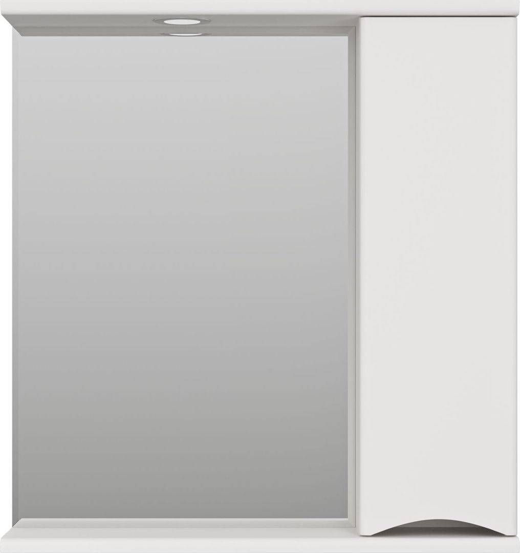 Зеркало-шкаф Misty Атлантик 70 R белый с подсветкой  П-Атл-4070-010П - 1
