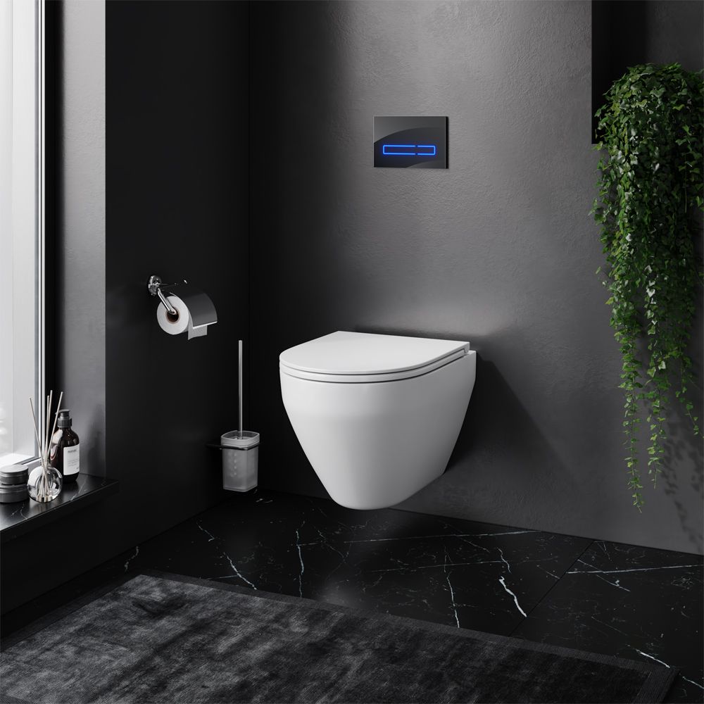 Комплект AM.PM Spirit V2.0 IS450A38.701700 с сиденьем микролифт, сенсорная кнопка - 1