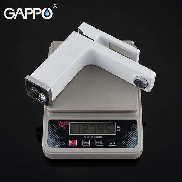 Смеситель для раковины Gappo хром белый G1017-8 - 7