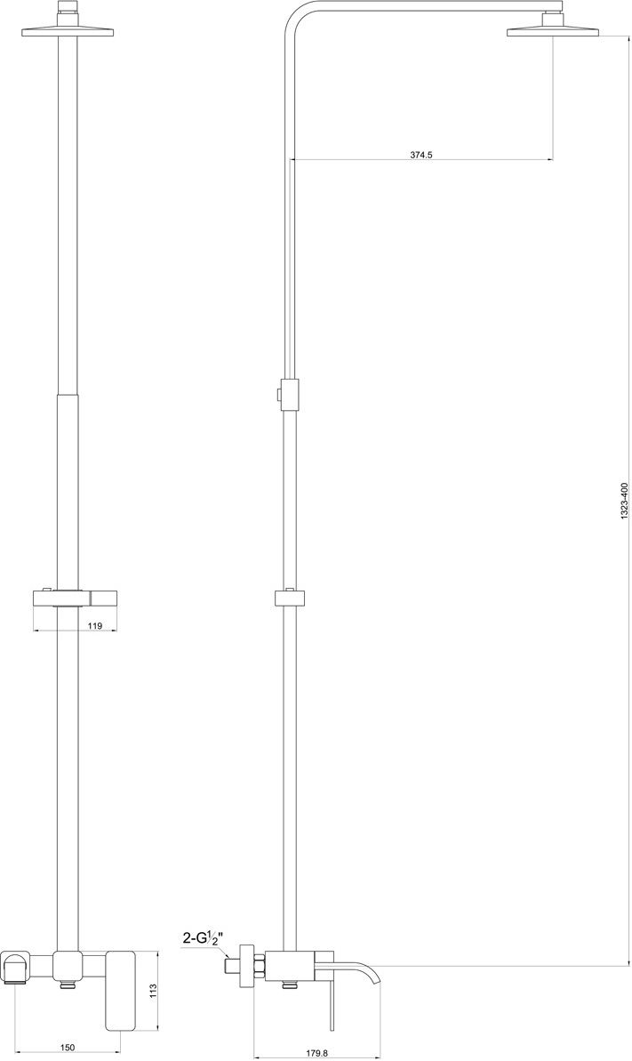 Душевая стойка Timo Selene SX-1013 Chrome SX-1013/00 - 4