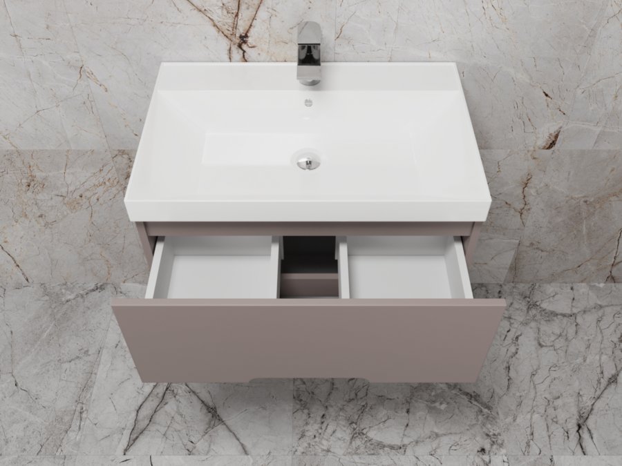 Тумба под раковину Style Line Матис 70 подвесная коричневый ЛС-00002297 - 3