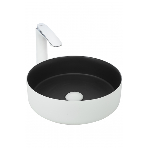 Раковина накладная Weltwasser WW Elbach M3134 WB 35.5 белый - черный  10000004523 - 0