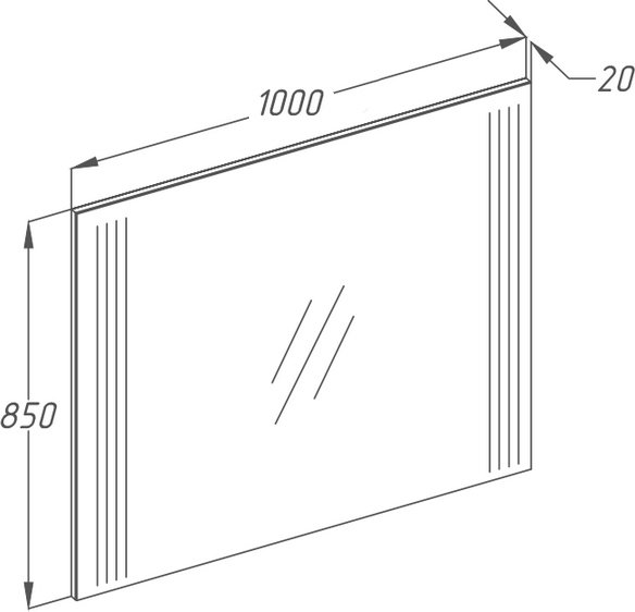 Зеркало Opadiris Оникс 100 Z0000004912 - 7