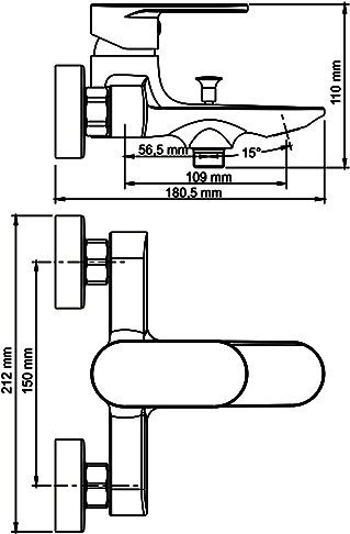 Смеситель Wasserkraft Elbe 7401 для ванны с душем - 5