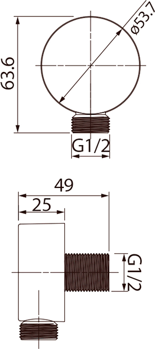 Шланговое подключение Iddis Built-in Shower Accessories 004BL00i62 черное - 2