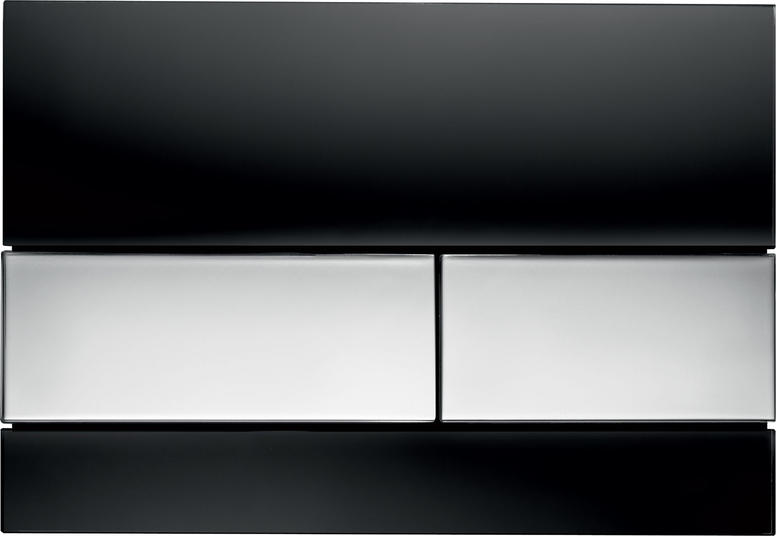 Кнопка смыва TECE Square 9240807 черное стекло, кнопка хром - 0