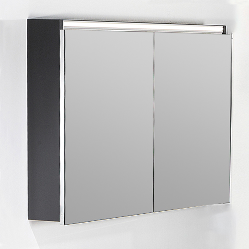 Зеркало-шкаф Armadi Art Vallessi 100 с подсветкой черный матовый 546-A matt - 0