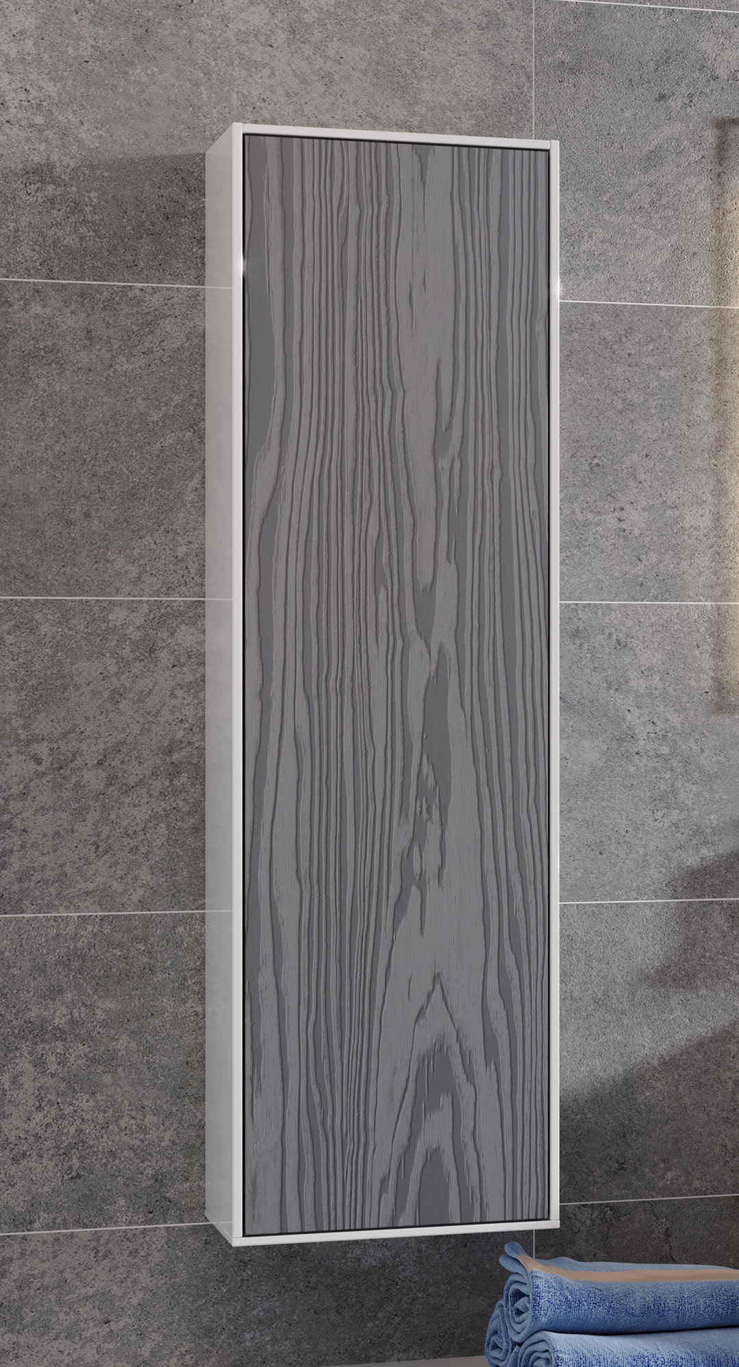 Шкаф-пенал Aqwella 5 stars Genesis 35 миллениум серый GEN0535MG - 3