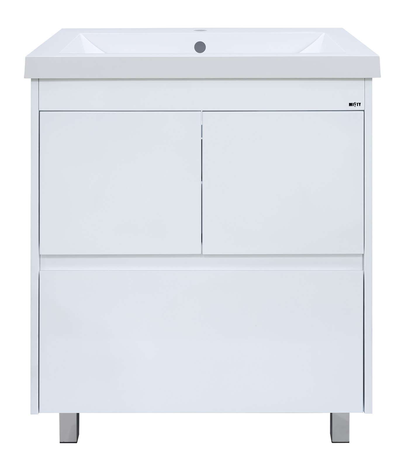 Тумба с раковиной Misty Алиса 75 напольная, белая Э-Али01075-0112Я - 0
