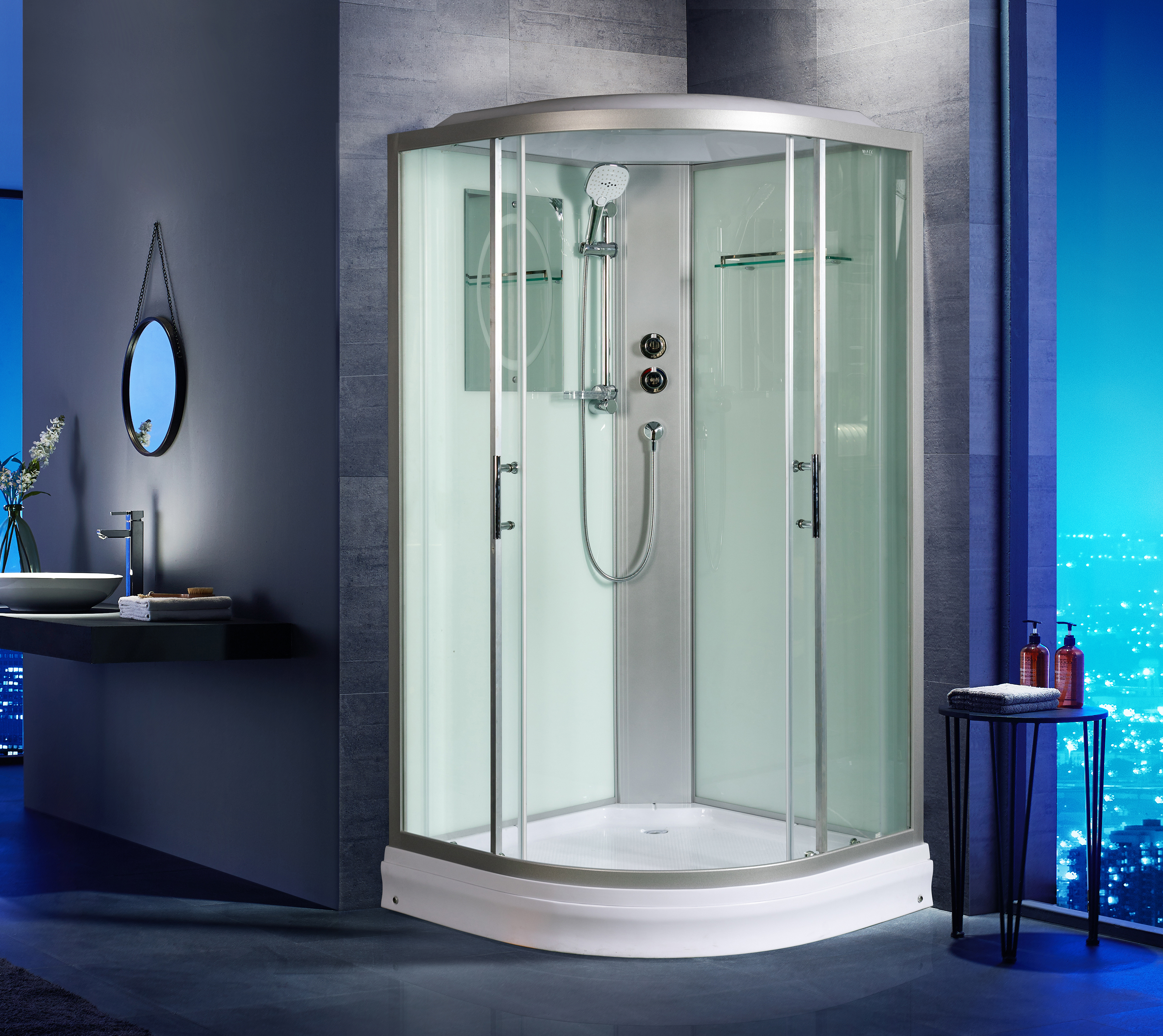 Душевая кабина Weltwasser WW500 Werra 1002 100х100 хром  10000003227 - 1