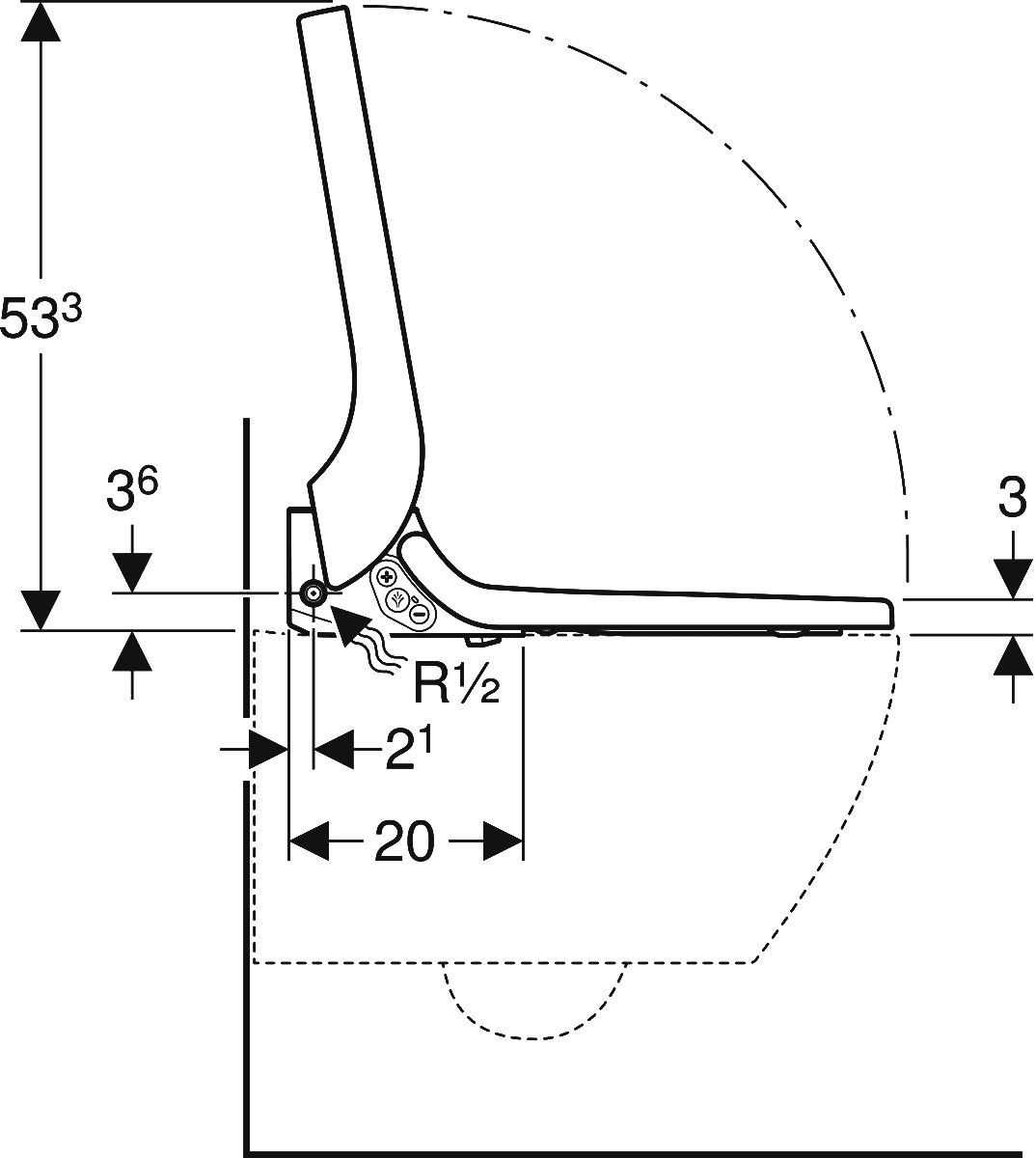 Крышка-сиденье Geberit AquaClean Tuma Comfort альпийский белый, с функцией биде 146.274.11.1 - 5