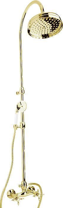 Душевая стойка Cezares Nostalgia золото с белой ручкой NOSTALGIA-CD-03/24-Bi - 0