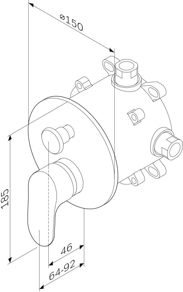Смеситель AM.PM Like F8085000 для ванной с душем - 5