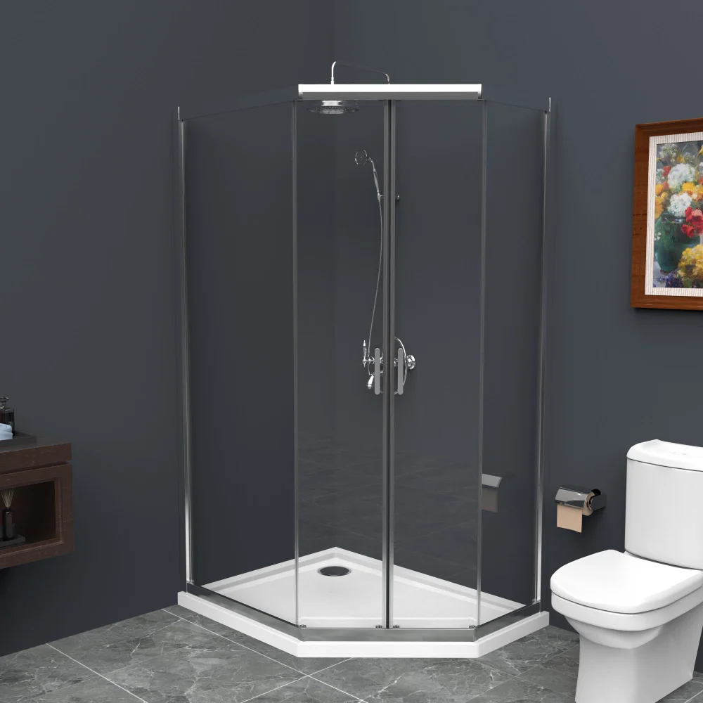 Душевой уголок BelBagno Uno 120х90 хром  UNO-195-PH-2-120/90-C-Cr - 0