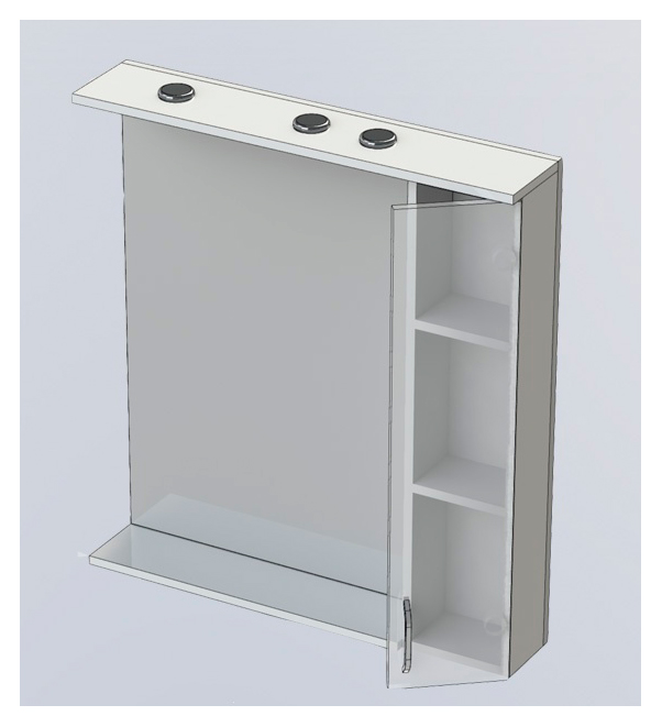 Зеркало-шкаф Aquanet Донна 80 беленый дуб 00169039 - 6