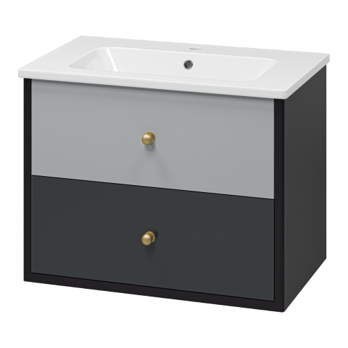 Тумба под раковину Brevita Кристиан 80х57 серый  Кри-06080-01-012Я - 1