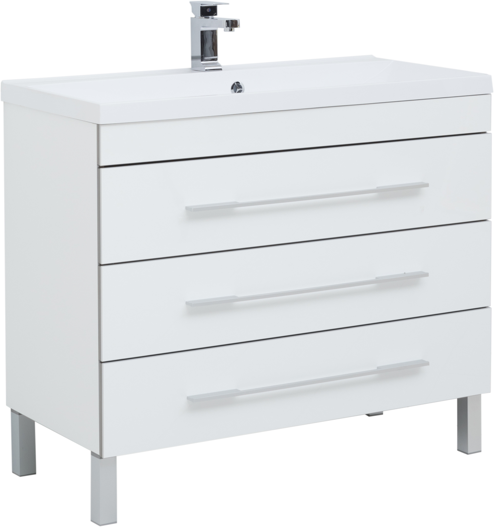 Тумба с раковиной Aquanet Верона 100 белая - 1