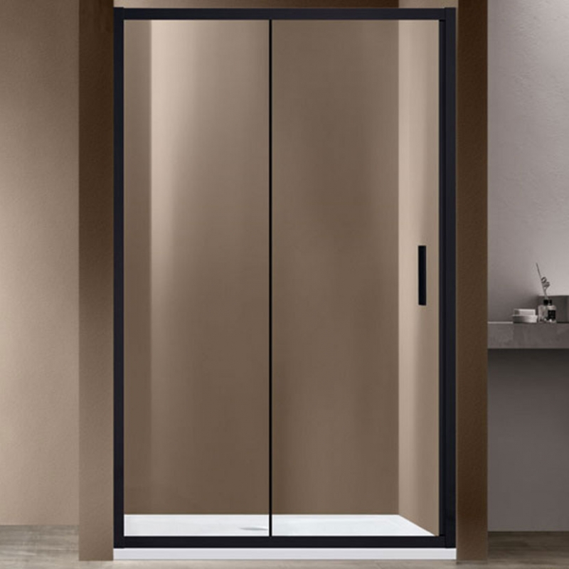 Душевая дверь Vincea Garda 130х190 черная стекло прозрачное VDS-1G130CLB - 0