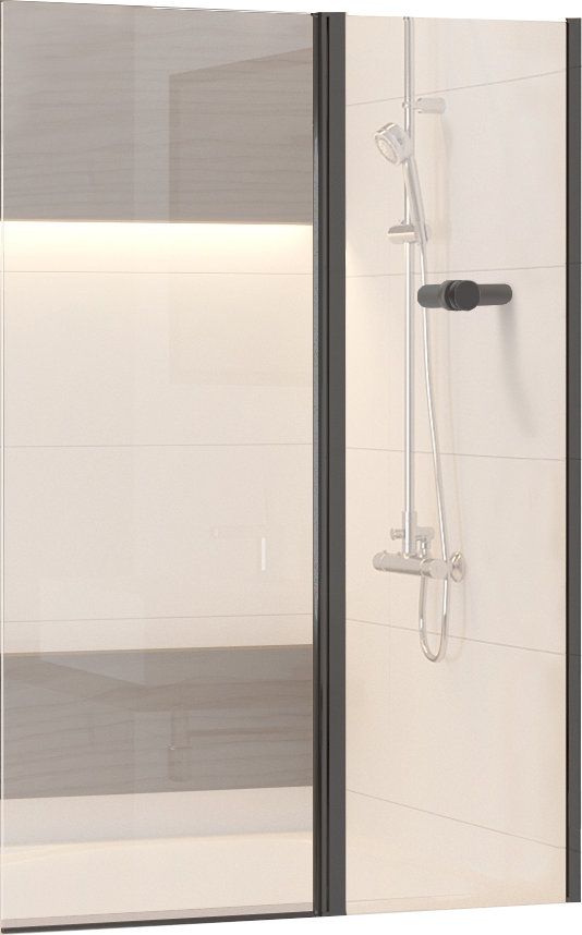 Шторка на ванну RGW Screens SC-11 B 100х140, профиль черный 03111110-14 - 1