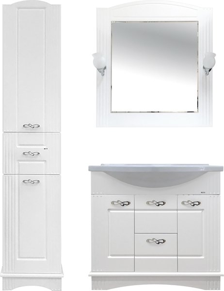 Шкаф-пенал Misty Эльбрус 40 L с бельевой корзиной П-Эль05040-011Л - 1