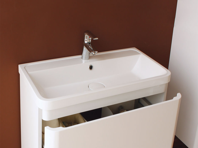 Тумба с раковиной BelBagno Energia-N 60 bianco lucido подвесная - 5
