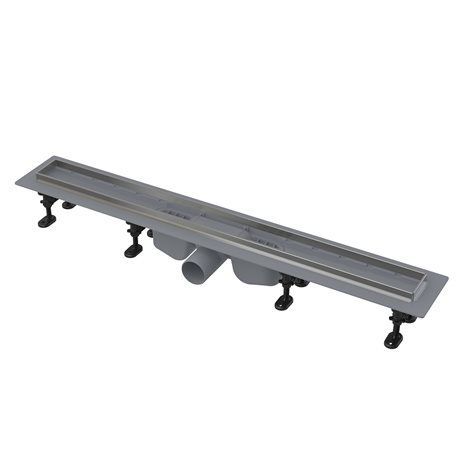 Водоотводящий желоб ALCAPLAST APZ22 с порогами из нержавеющей стали для перфорированной решетки или решетки под кладку плитки 750 мм, APZ22-750 - 0