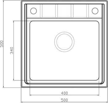 Металлическая мойка Seaman SMR-5050A  SMR-5050A.B - 1
