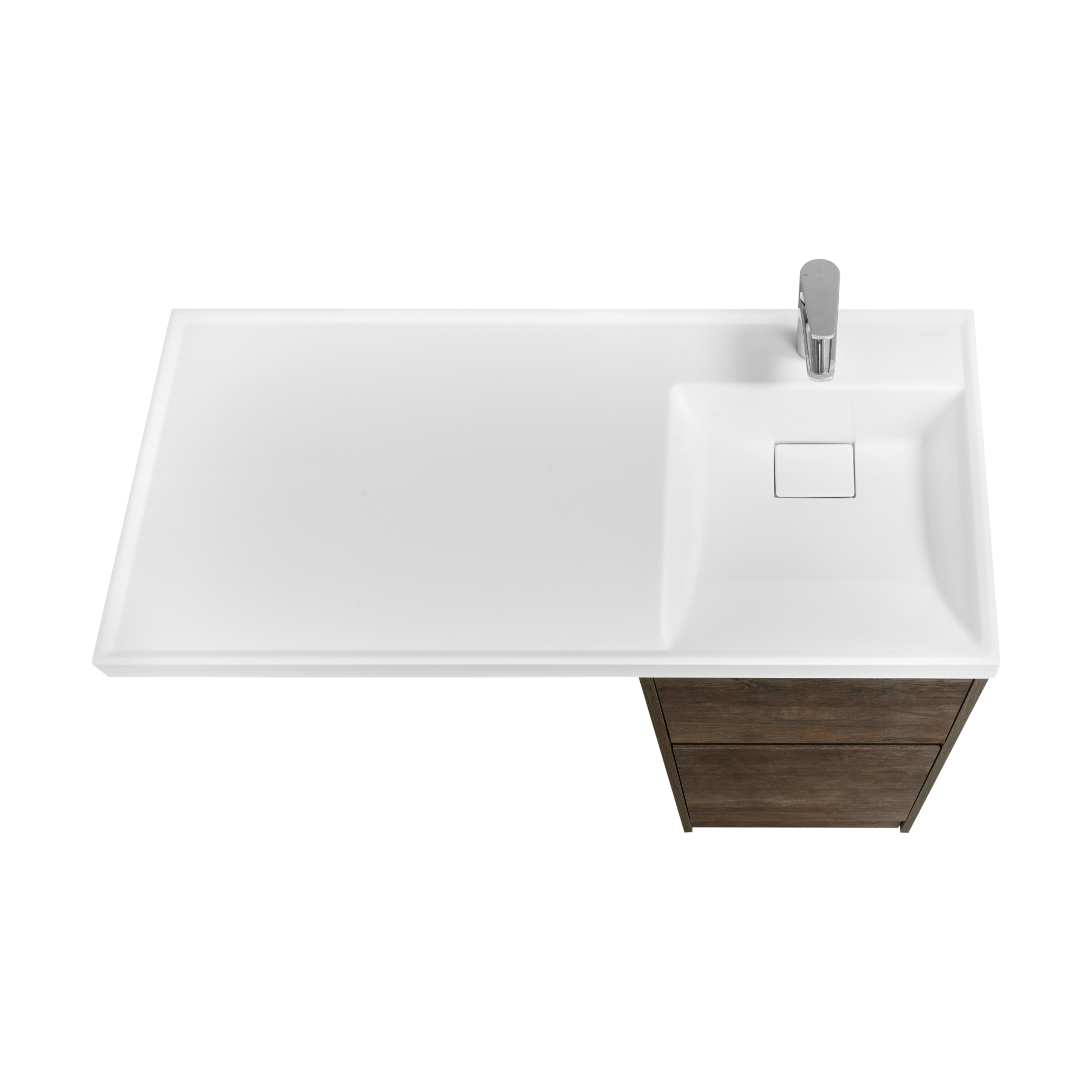 Тумба под раковину без фасада Aquaton Лондри 40 темное дерево 1A267001LHDY0 - 2