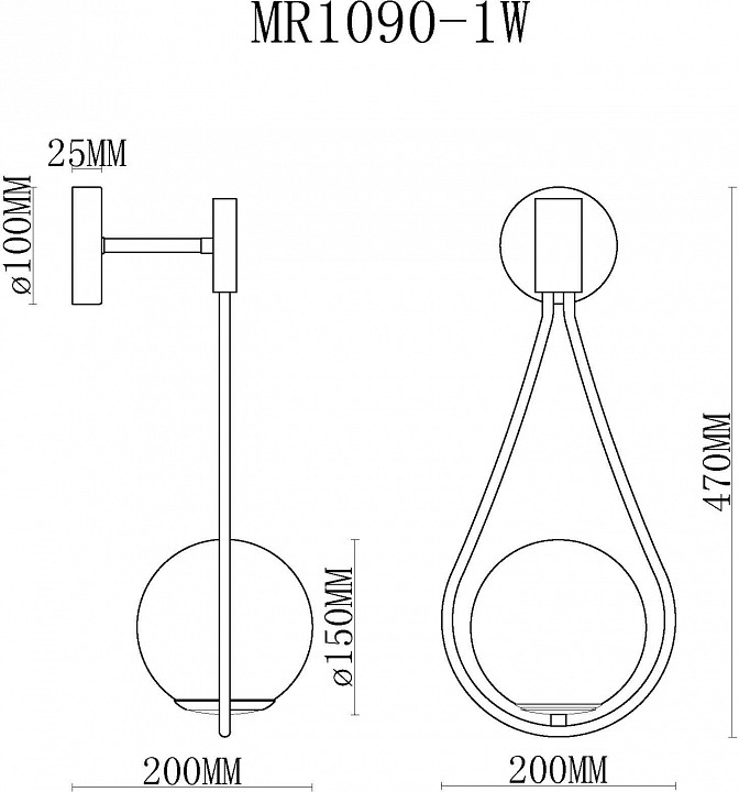 Бра MyFar Florenz MR1090-1W - 3