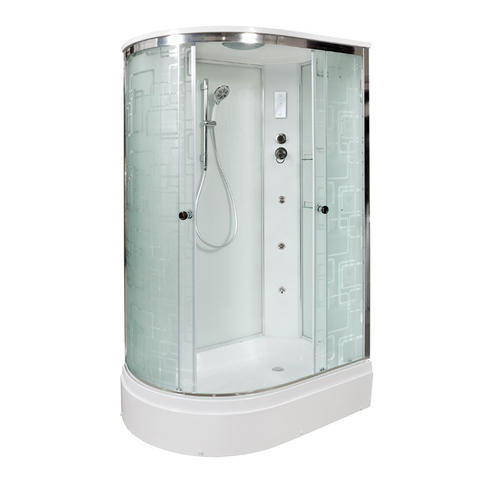 Душевая кабина Deto ЕМ 120х80 с гидромассажем, хром  EM2712RGM - 0