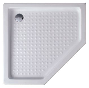 Поддон для душа Cezares Tray 90 см пятиугольный, акриловый TRAY-A-P-90-15-W - 0