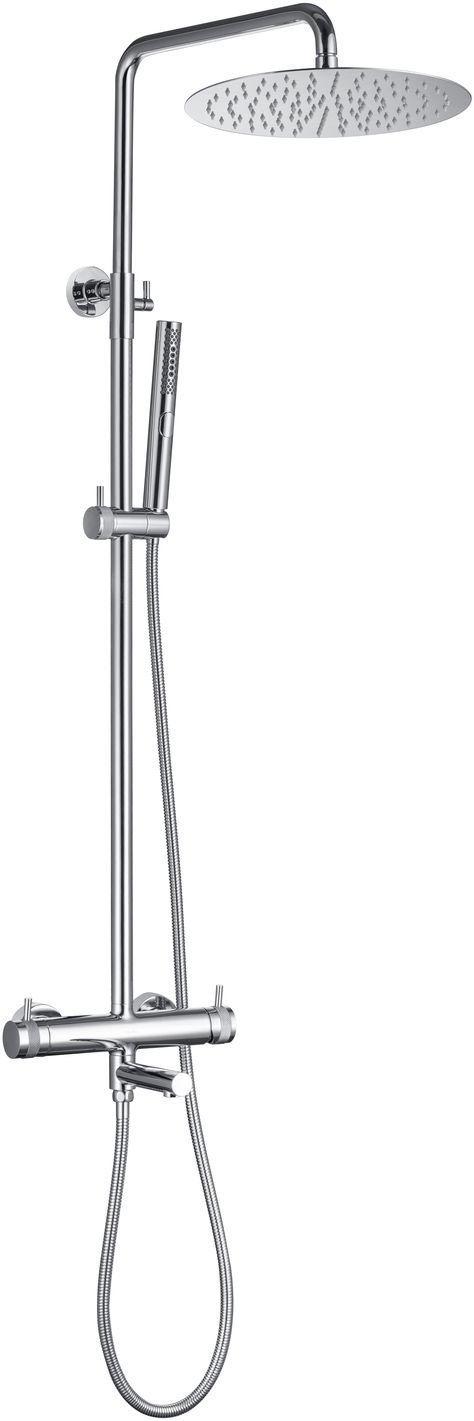 5.31A10-00 PRIORITY Душ.сист.H 800-1270 мм,излив поворотн.,Верх.душ Slim Ф300мм,Kerox,хром (296345) - 0