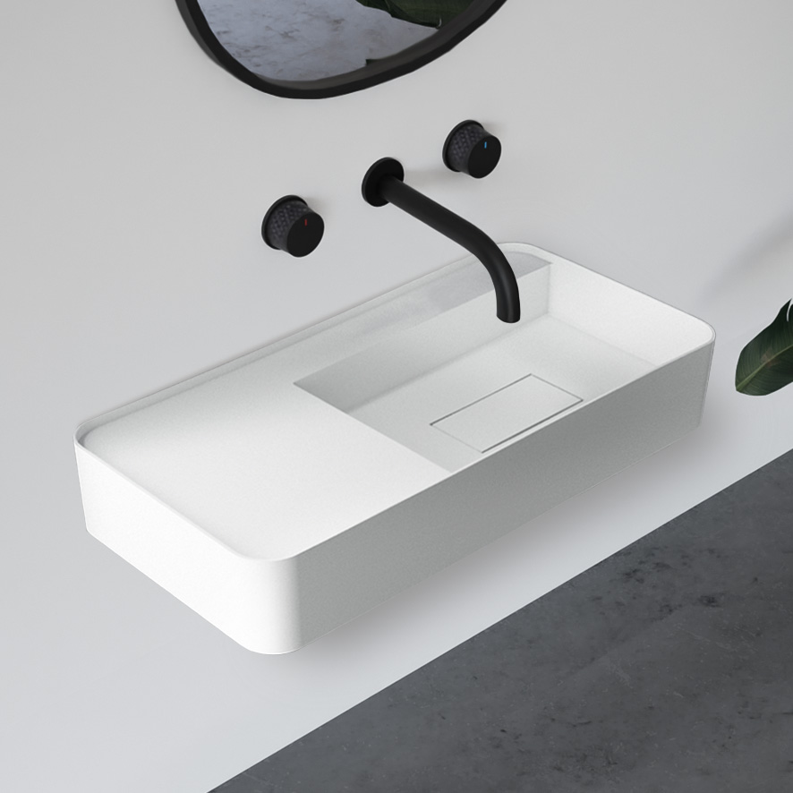 Раковина подвесная Abber Stein 80х40 белый матовый AS2627-0.8 - 0