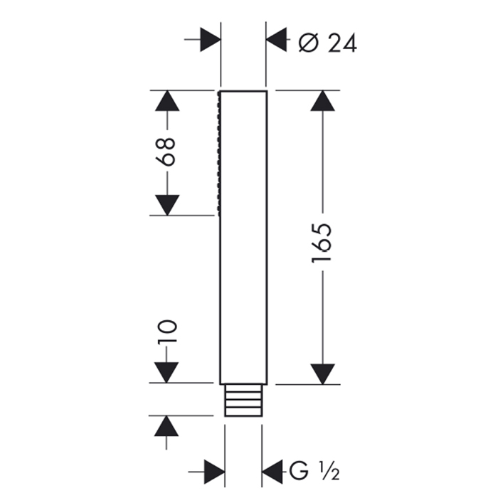 AX 10 531 000 Starck Ручной душ 1 режим, латунный корпус 10531000 - 1