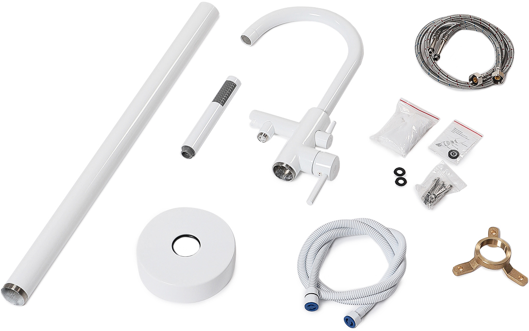 Смеситель для ванны с душем STWORKI Эстерсунд ES-06w напольный - 5