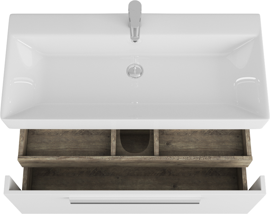 Тумба для комплекта Owl 1975 Ragnar 100 белая, 1 ящик, 1 внутренний OW020200 - 2