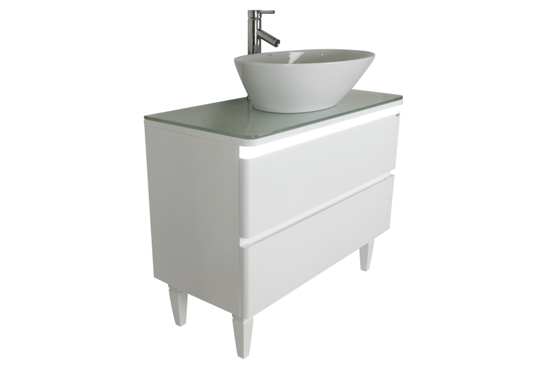 Тумба под раковину Misty Скай 100 белая глянцевая П-Ска07100-0112Я - 1